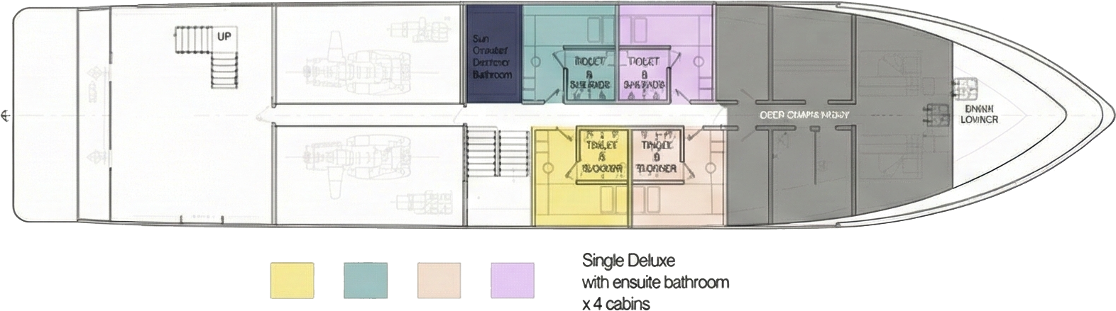 파누니 리브어보드 로우 데크 평면도